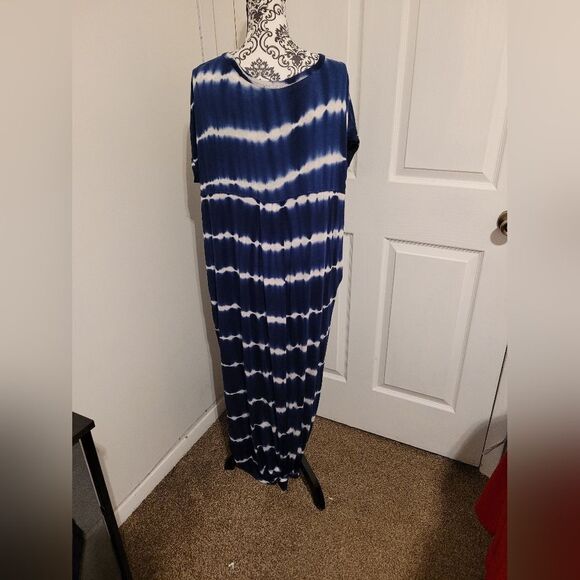 Impressions beachy keen striped tye dyed t-shirt maxi dress - Picture 4 of 7